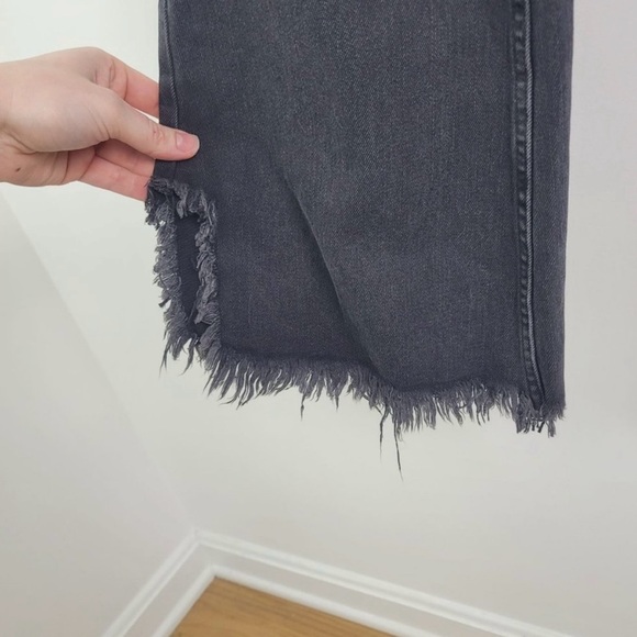 Free People We The Free Vintage Flare Jeans Black Size 28 Mid Rise Raw Hem - Picture 10 of 12